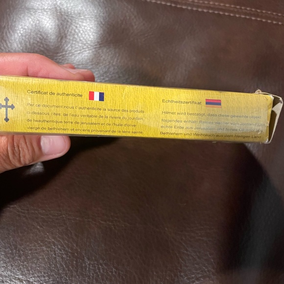 Holy Land Genuine Olive Wood Cross Authentic Sacred Objects Gift Set, Sealed - Picture 4 of 6